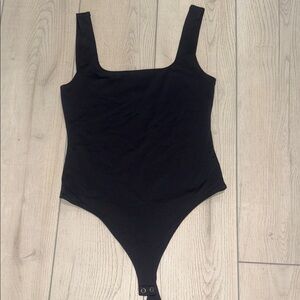 Forever 21 Black Girls' Square Neck One-Piece Bodysuit